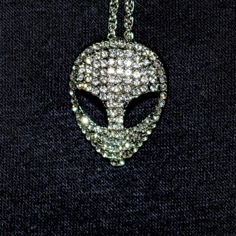 Iced Out Alien Pendant